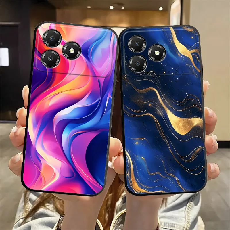 Butterfly Marble Print Silicone Soft Phone Case with Bumper Protection
