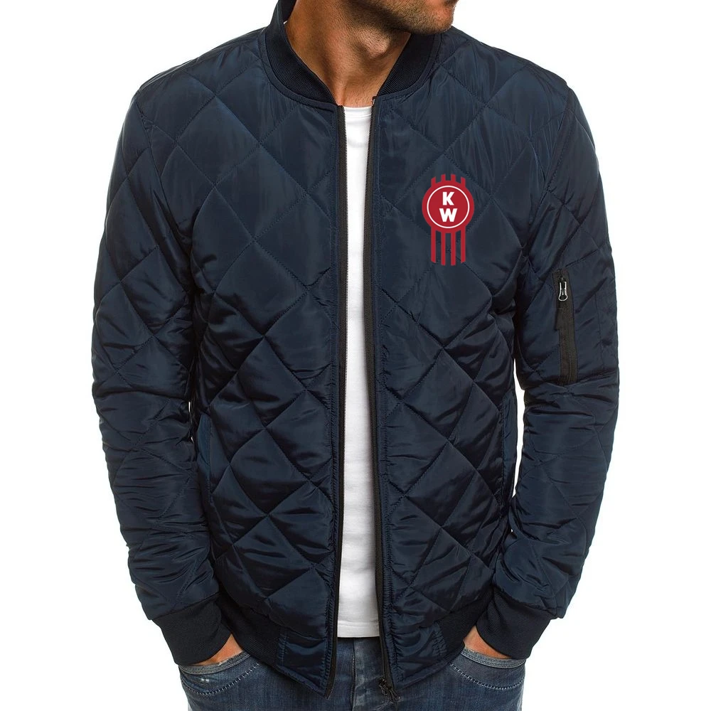 

2023 New Kenworth Logo Print Custom Made Solid Color Cotton Quick Dry Warm Men Zipper Jacket Casual Jackets Tops Man Streetwear