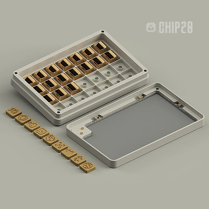 Echome-case de Armazenamento Personalizado Keycap Caixa de pó Personalizado Resina de Alumínio Keycap Decoração Desktop Acessórios de Jogos