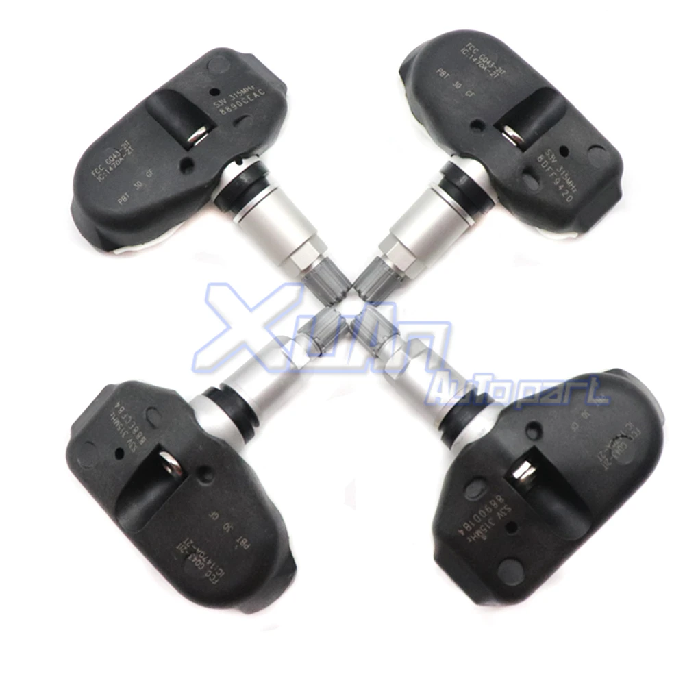XUAN 4pcs TPMS 타이어 압력 모니터 센서 06421-S3V-A04 Honda Odyssey Pilot Ridgeline Acura MDX TL RL 3.2L 3.5L 2005-2014
