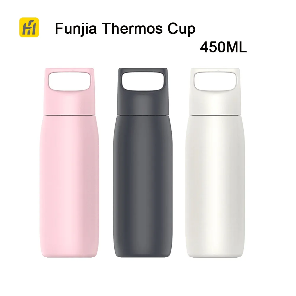 

Funjia Thermos Cup Portable 450ml 316 Stainless Steel Vacuum Cup 12hours Safe Long-Lasting Heat Preservation Cold Insulation