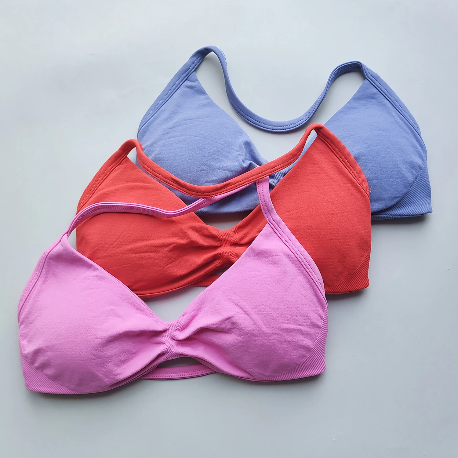 NO LOGO Sports Bra Strappy Backless Yoga Gym Bra Removable Cups Women Workout Clothing Gym Top Halter Sport Bras 6