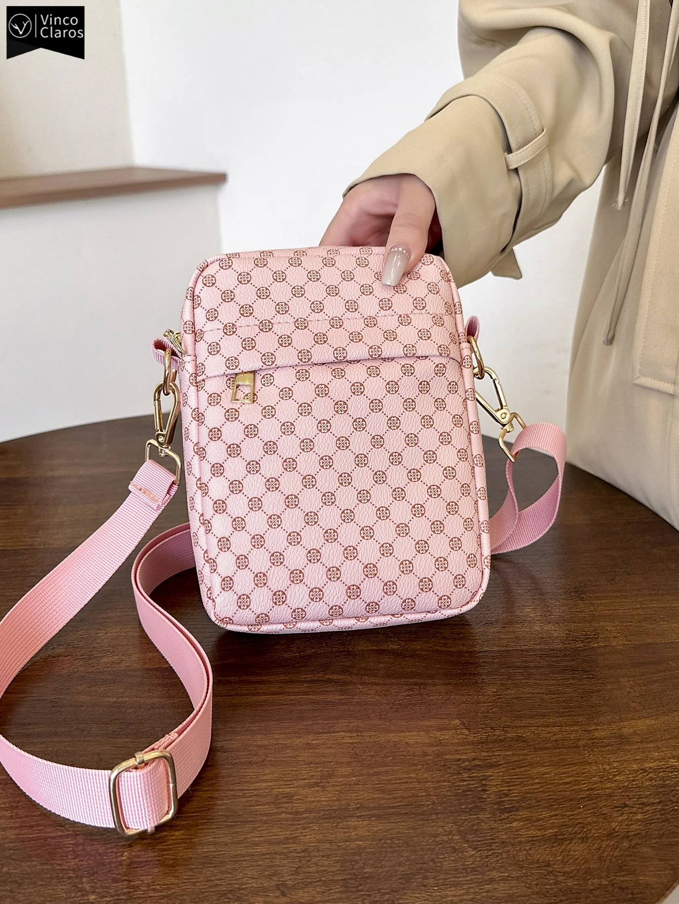 

Простая Женская Классическая маленькая сумка на плечо VC, сумки через плечо из искусственной кожи для женщин, легкая сумка-слинг для телефона, кошелек для мелочи