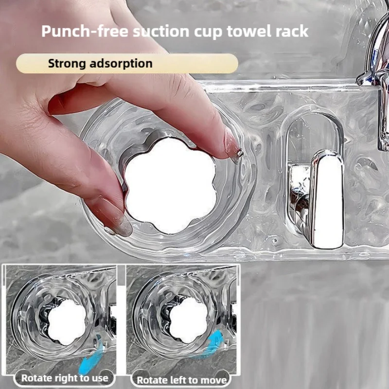 Suction Cup Hook Strong Bathroom Towel Rack No Punching Wall Hooks Hanging Coat Door Back Key Bag Holder Bathroom Accessories 5
