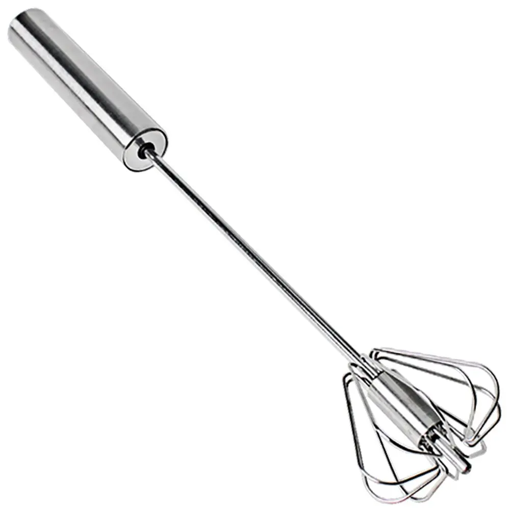 Semi automatic Egg Beater 304 Stainless Steel Egg Whisk Manual Hand