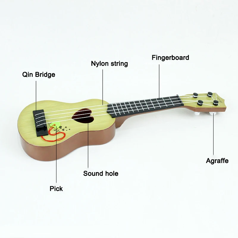 44cm Beginner Classical Ukulele Guitar Educational Musical Instrument Toy for Kids Early Education