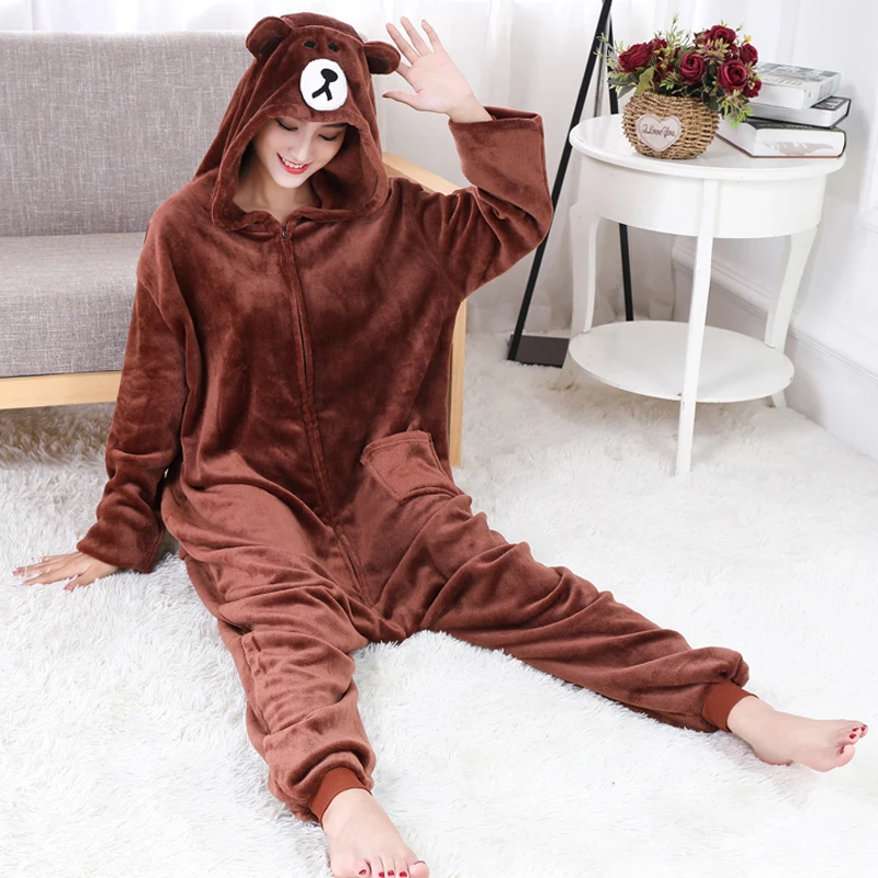 Adults Bear Onesie Kigurumi Animal Pajamas Cosplay Costume Carnival Halloween Christmas Sleepwear Birthday Gifts Plus Size cosplay costumes,kigurumi pajamas