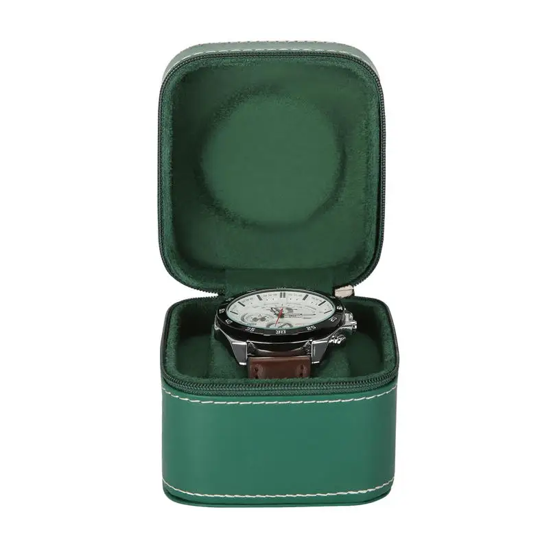 Travel Watch Case ⌚ Single Watch Case – Leather Watch Travel Case with Removable Cushio... - SKU TWC01106 - UGI Packaging