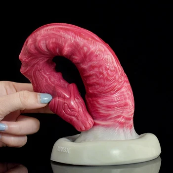 S Shape Dragon Dildo Soft Silicone Animal Fake Penis Sex Toy For Female Male Cruved Anal Butt Plug With Sucker Colorful Sex Shop 4