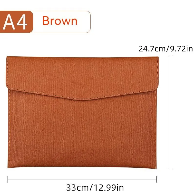 File Information Bag A4 Large Capacity Magnetic Buckle Waterproof Office Storage