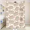 Nap Blanket Pusheenes Throw Blanket for Sofa Blankets Home and Decoration Double Bed Blankets & Throws Summer Comforter Anime 1