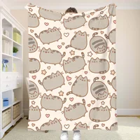 Nap Blanket Pusheenes Throw Blanket for Sofa Blankets Home and Decoration Double Bed Blankets & Throws Summer Comforter Anime 1