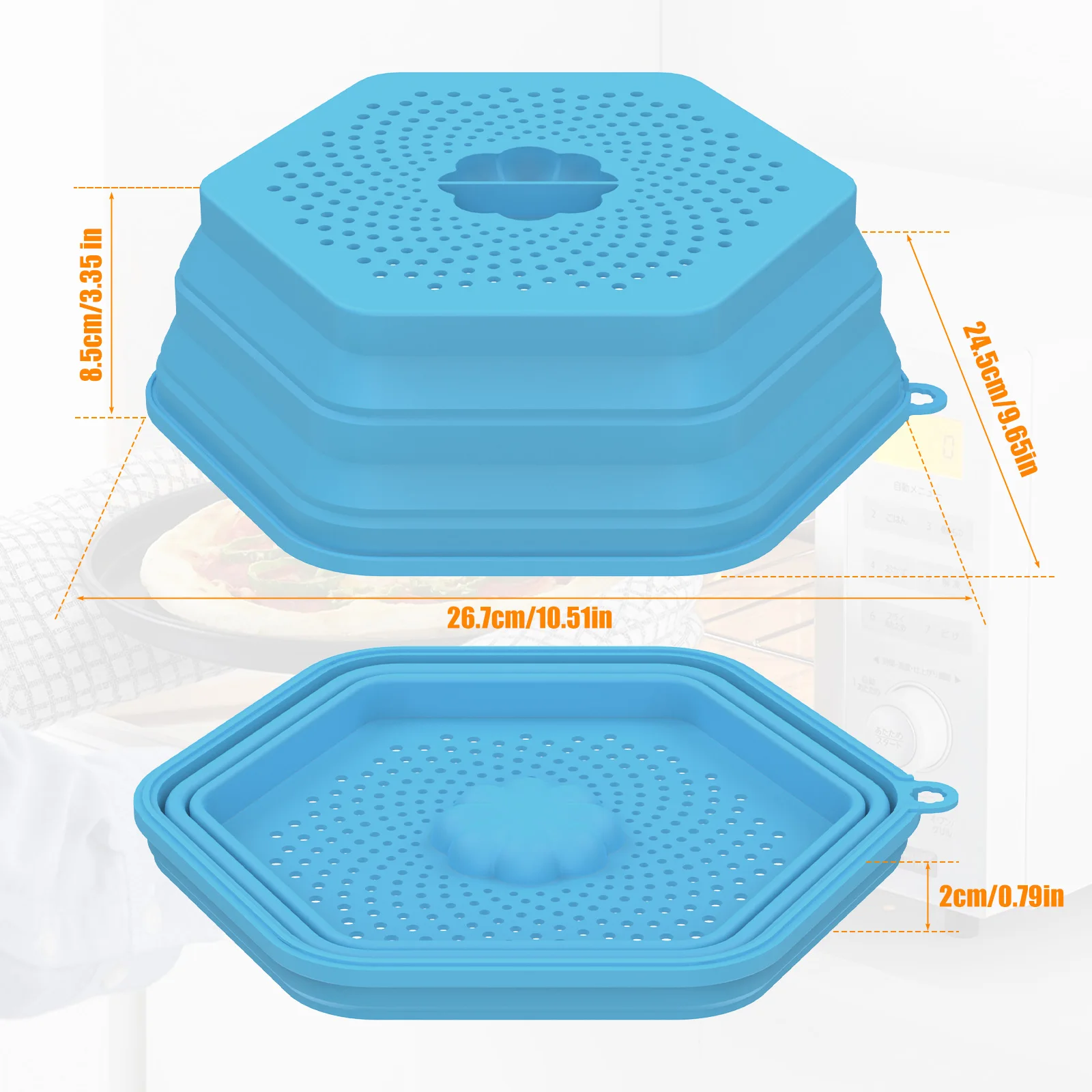 New Microwave Cover Splatter Guard Magnetic Folding Lid Microwave Plate  Cover anti-scalding Splash-proof Cover Heating Mantle