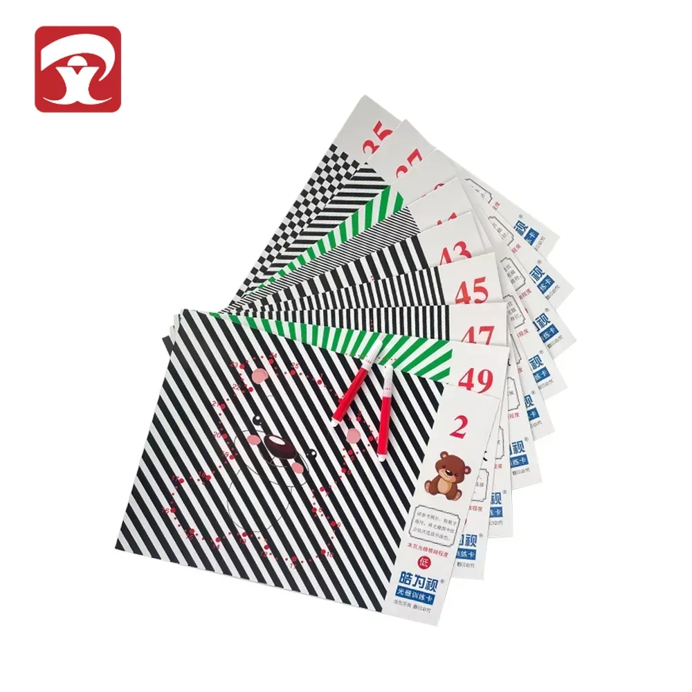 

Amblyopia Training Grating Tracing Atlas Children's Hyperopia Astigmatism Correction Visual Acuity Fine Vision Drawing Red RD007