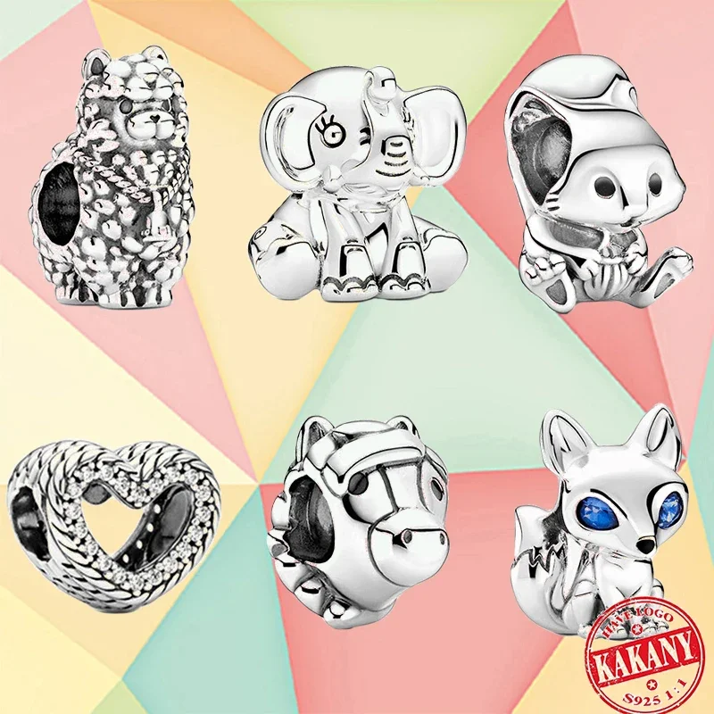 

Женский шарм-браслет из серебра 925 пробы, с голубыми глазами