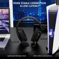 ATTACK SHARK L80PRO Low Latency Wireless Gaming Headset Tri-Mode Bluetooth Ultra-Light 40mm Drivers Headphone for PC PS5 Switch - Image 4