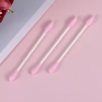 300 Pcs Pink Earbuds Plugs Makeup Tool Cotton Spoon Swabs Beauty Accessories Travel Child 2