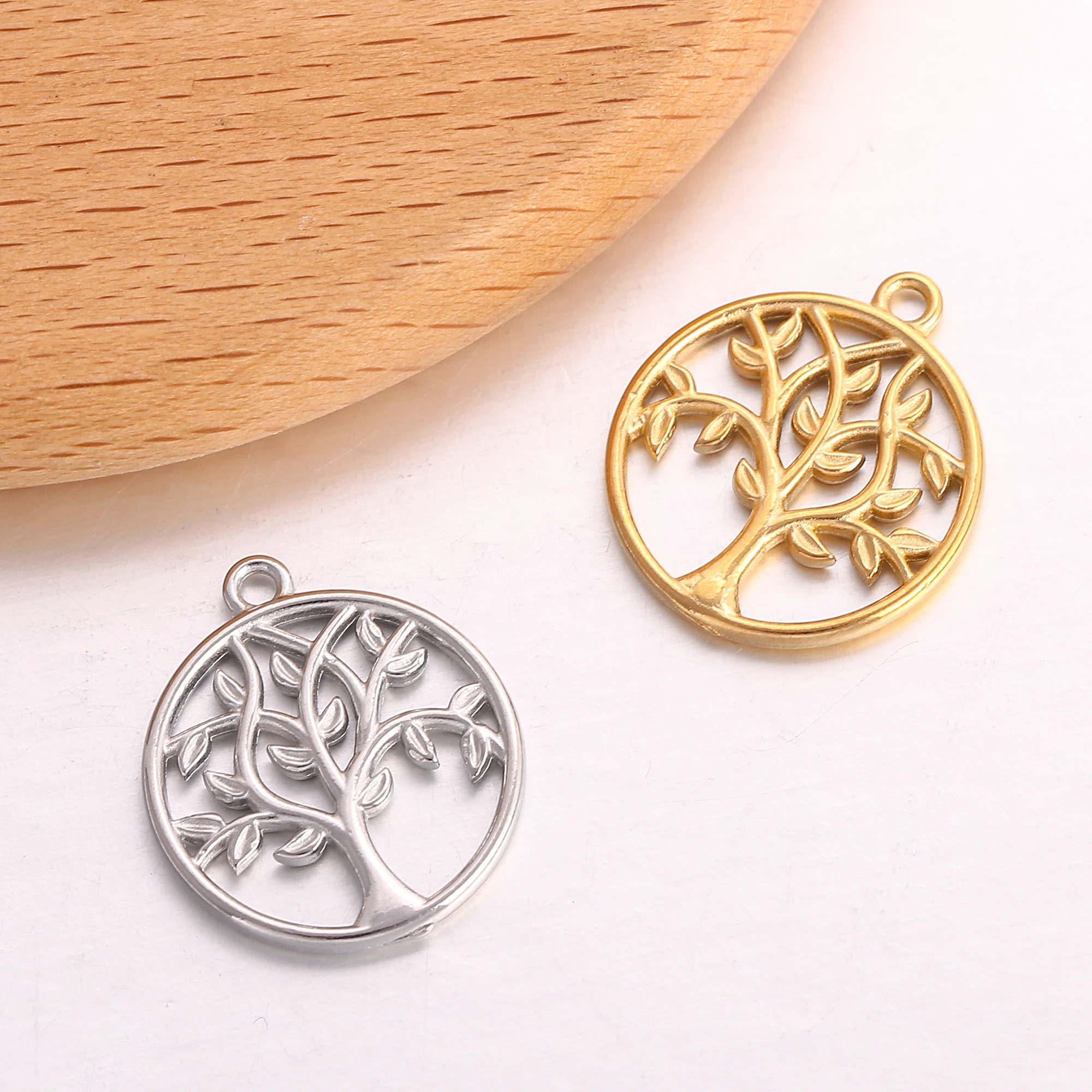 3 teile/los Baum des Lebens bezaubert Metall baumeln Edelstahl Anhänger für Halskette Armband Schmuck machen Ergebnisse DIY Zubehör – Detail 4