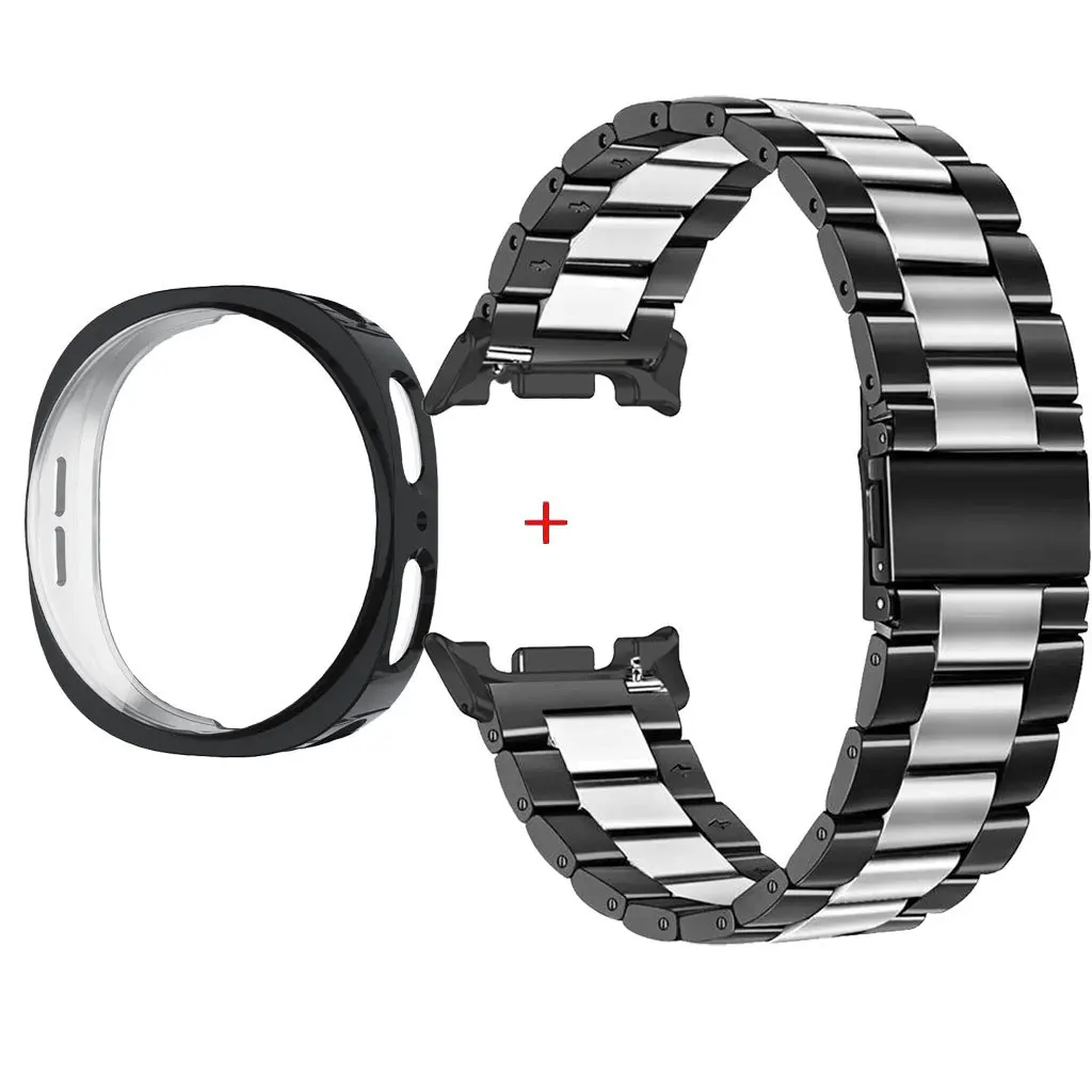 Luxury Stainless Steel Metal Strap with Full Coverage Case - Premium Bracelet Accessory