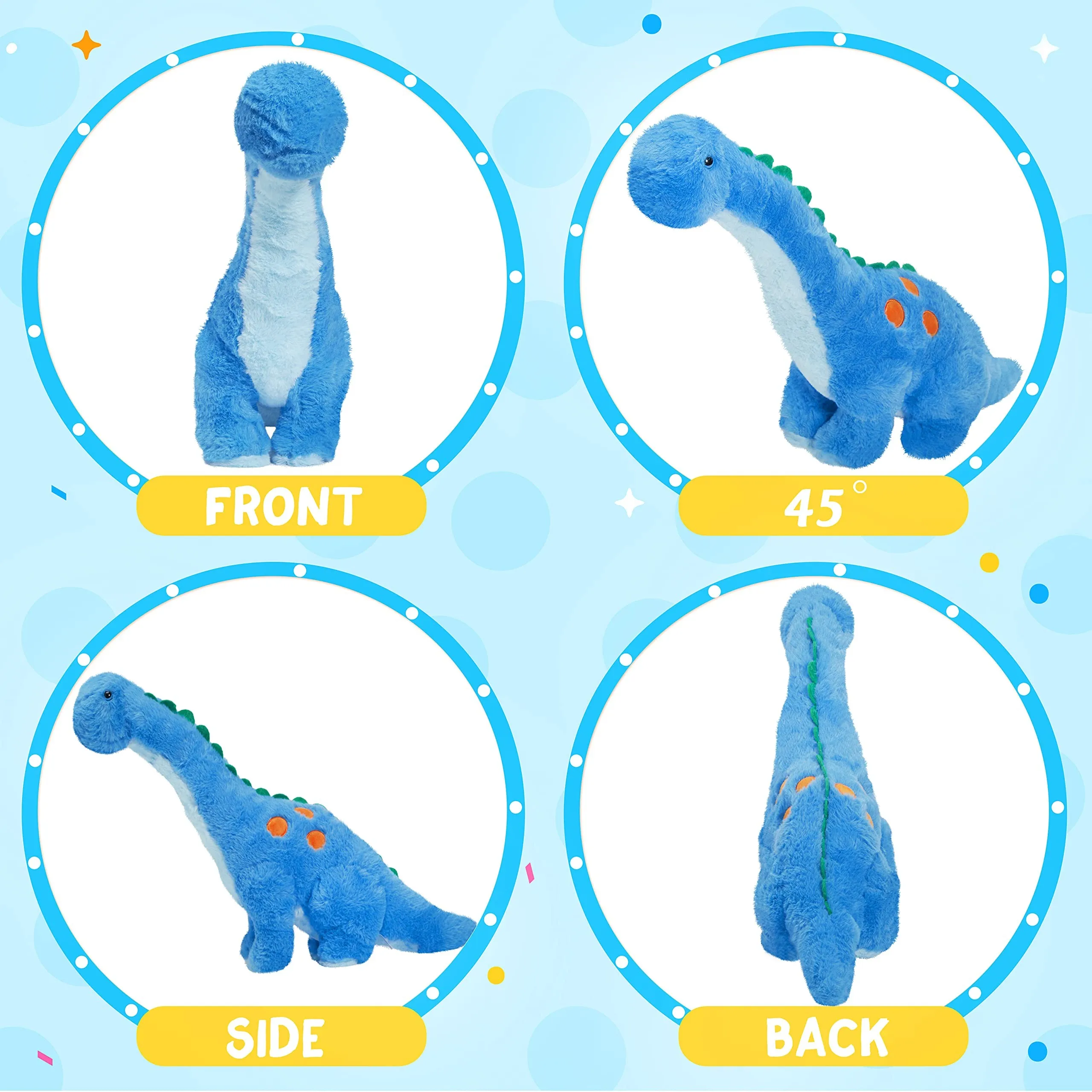 Plush Toy 25cm Dinosaur LED Light Musical Stuffed Toy