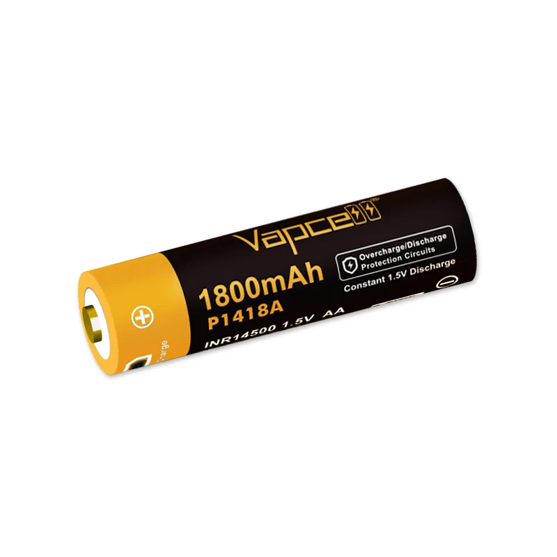 Bateria 1.5v 1800mah Baterias Usb Botão Top Pcb em Ânodo de Células Recarregáveis P1418a Original 16 Pcs Vapcell14500 aa - Image 6