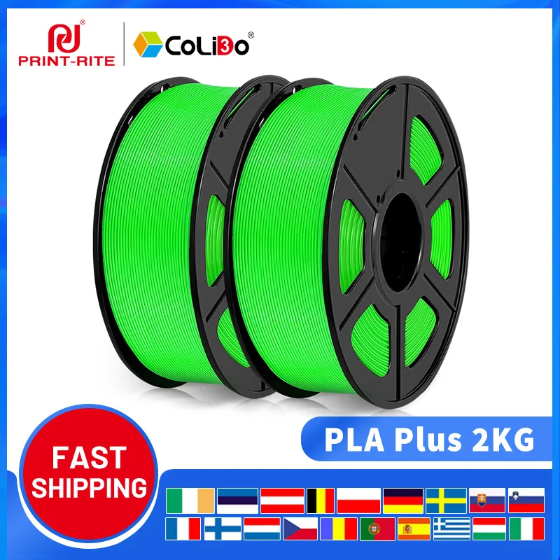 2KG PLA Plus Filament 1.75mm For 3D Printer Print-rite CoLiDo PLA + Plastic 3D Printing Materials