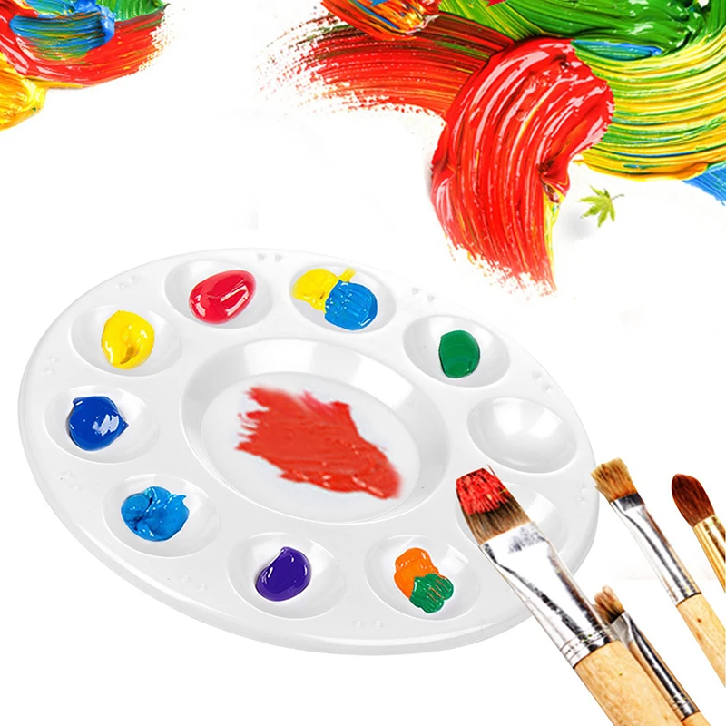 Paint Tray Palettes 15pcs 10 Wells Plastic for Acrylic Oil Watercolor Craft DIY Art Painting