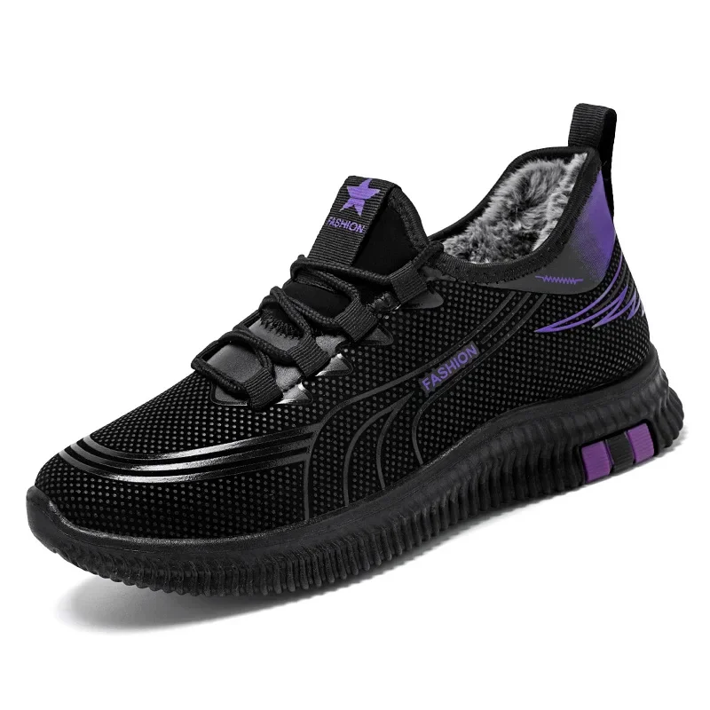 High quality short ankle snow boots for women thickening new 2023 winter casual plush warm shoe - black