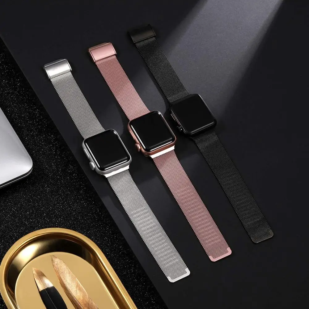 Elegant Stainless Steel Milanese Mesh Watch Band Bracelet