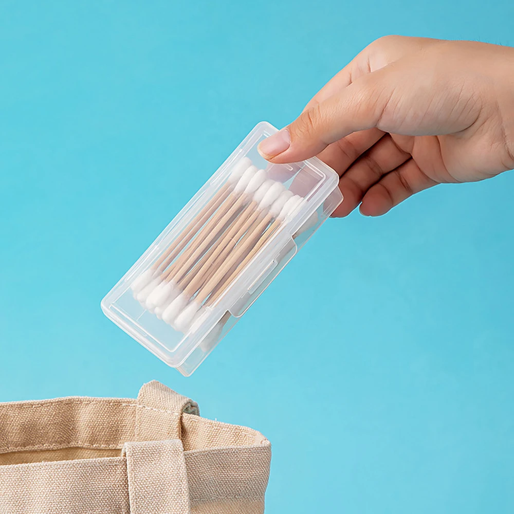 Portable Travel Medicine Box Cotton Swab Holder Case Detal Floss Jewelry Organizer Container Dust-proof Jewelry Accessories Box