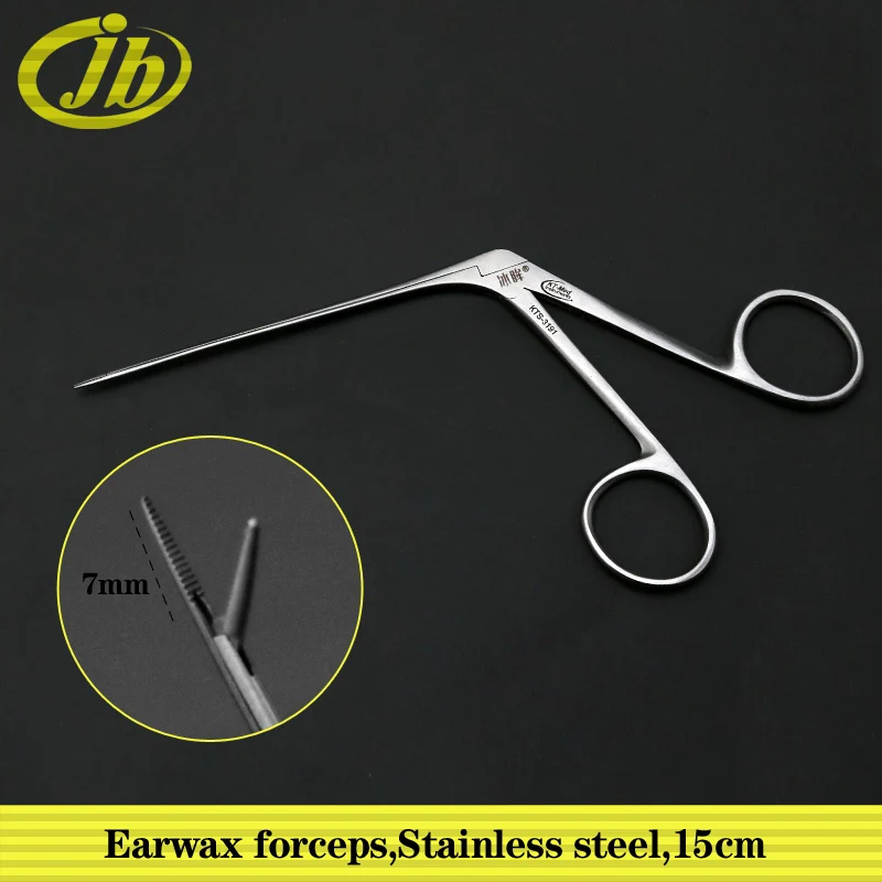 

Earwax forceps stainless steel 15cm surgical operating instrument medical calm