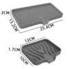 Silicone Soap Tray Self-Draining Soap Pad Multifunctional No-Punch Sink Tray Storage Rack for Bathroom and Kitchen Supplies 6