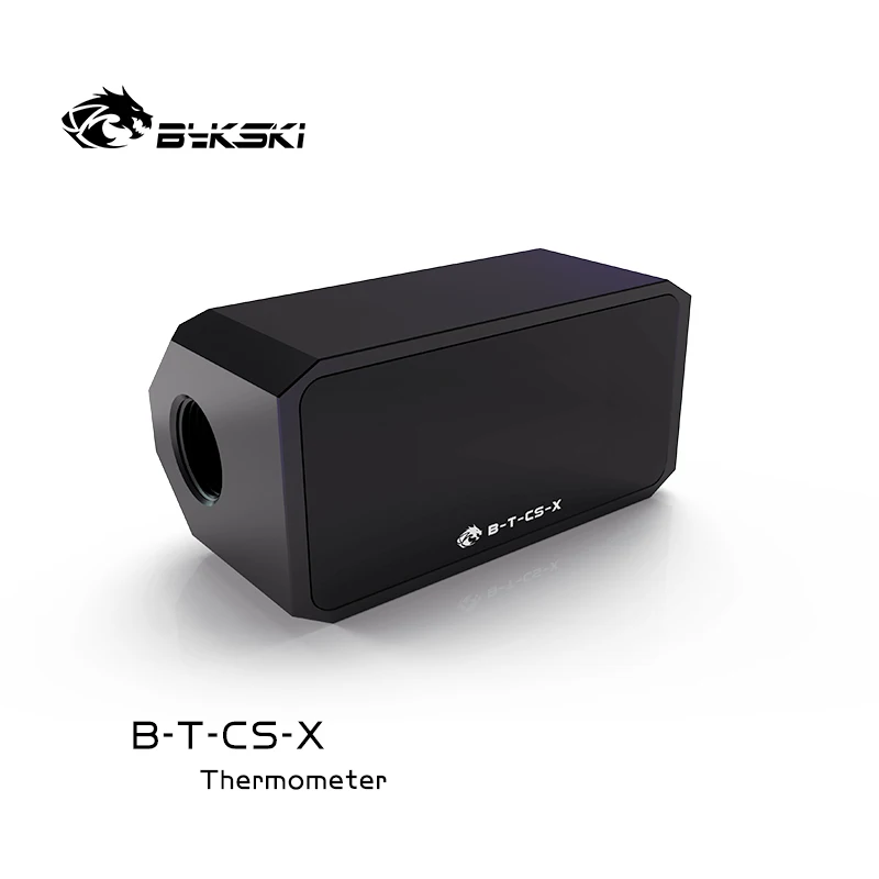 Bykski Oled Display Digital Medidor de Temperatura da Água Sistema Refrigerador Água Duplo g1 Fitting Fitting Termômetro Sensor Temperatura Montagem