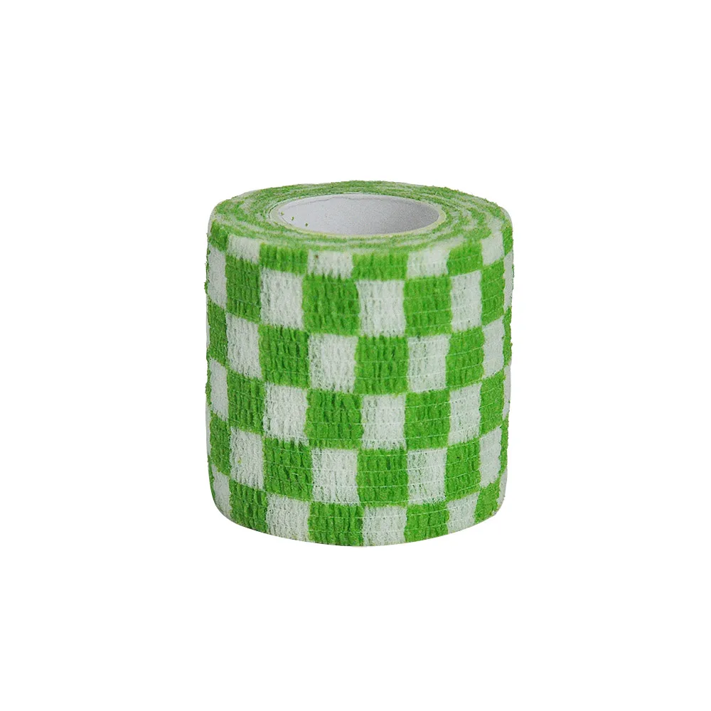 Green grid Tattoo Grip Bandage Cover Wraps Tapes Nonwoven Waterproof Self Adhesive Finger Wrist Protection Tattoo Accessories