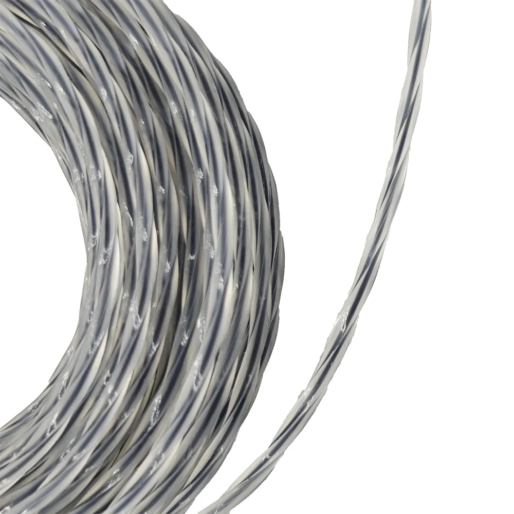 3.0mm*15m Mowing Nylon Grass Trimmer Rope Brush Cutter Strimmer Line Two Color Spiral Mowing Wire Lawn Mower Accessory