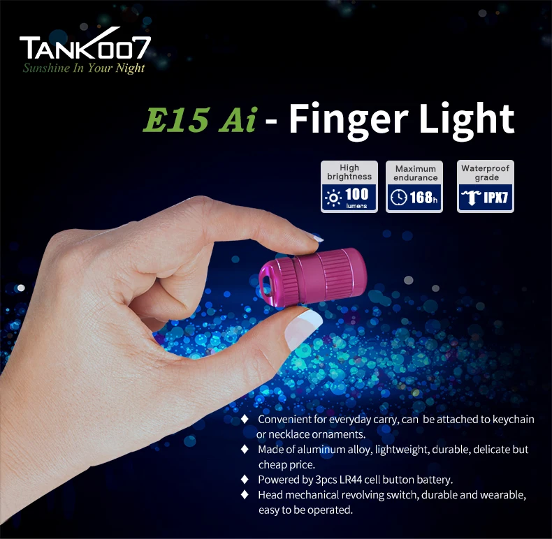 Description Picture 2 of itemTank007 Powerful flashlight multifunctional flashlight keychain Reconnaissance Emergency Lighting