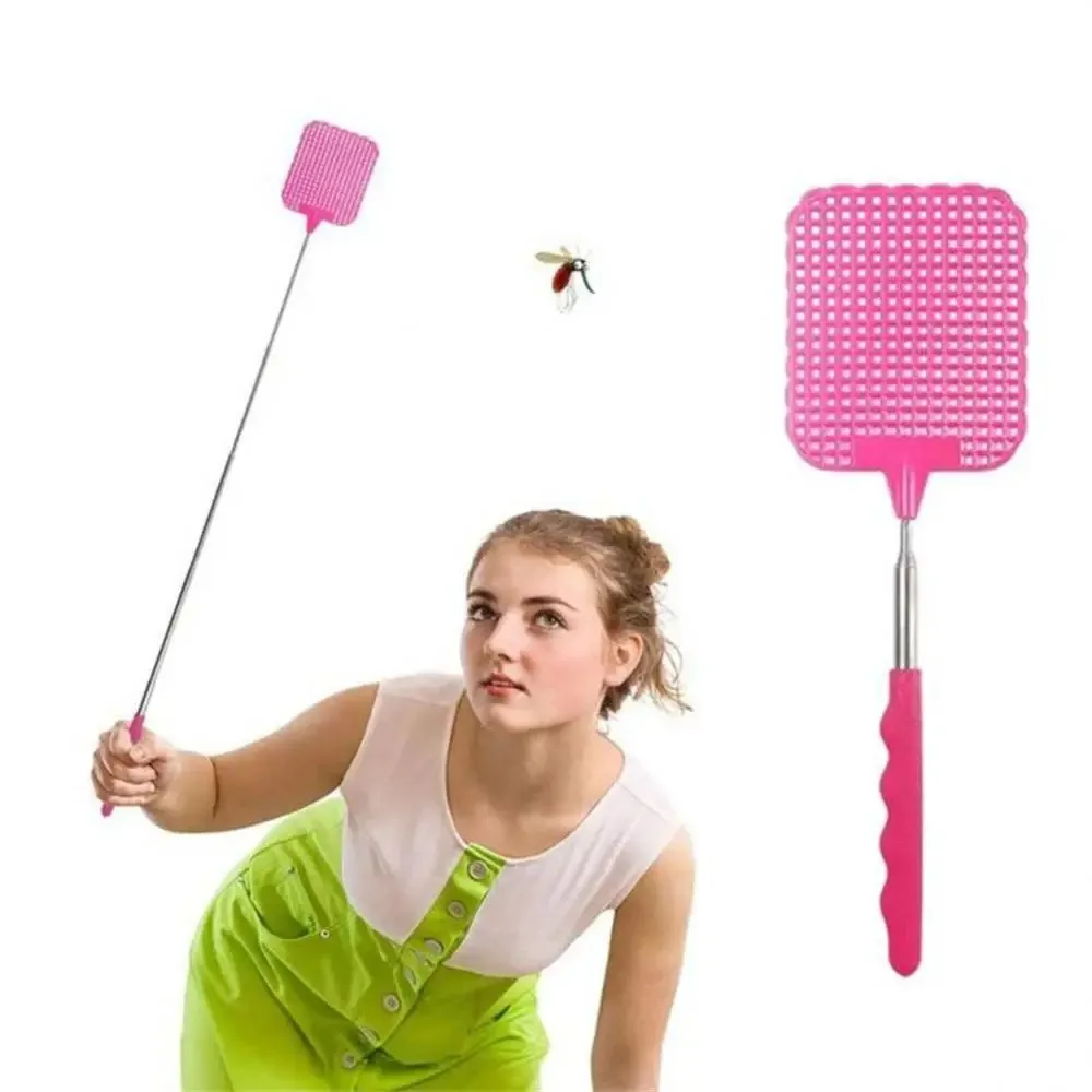 

Manual Telescopic Fly Swatters With Long Pole Extend To 73cm Extendable Flyswatter Non-slip Handle Plastic Mosquito Swatter