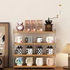 Countertop Drinking Cup Storage Cabinet Multi-layer Rack Water Cup Bamboo Storage Box Wine Glass Rack Mug Coffee Cup Rack 2
