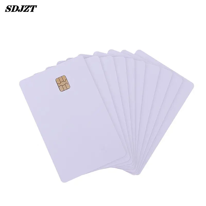 

10PCS SLE 4442 Chip With Hico Magnetic Stripe Contact IC Card 2 in 1 Blank PVC IC Cards