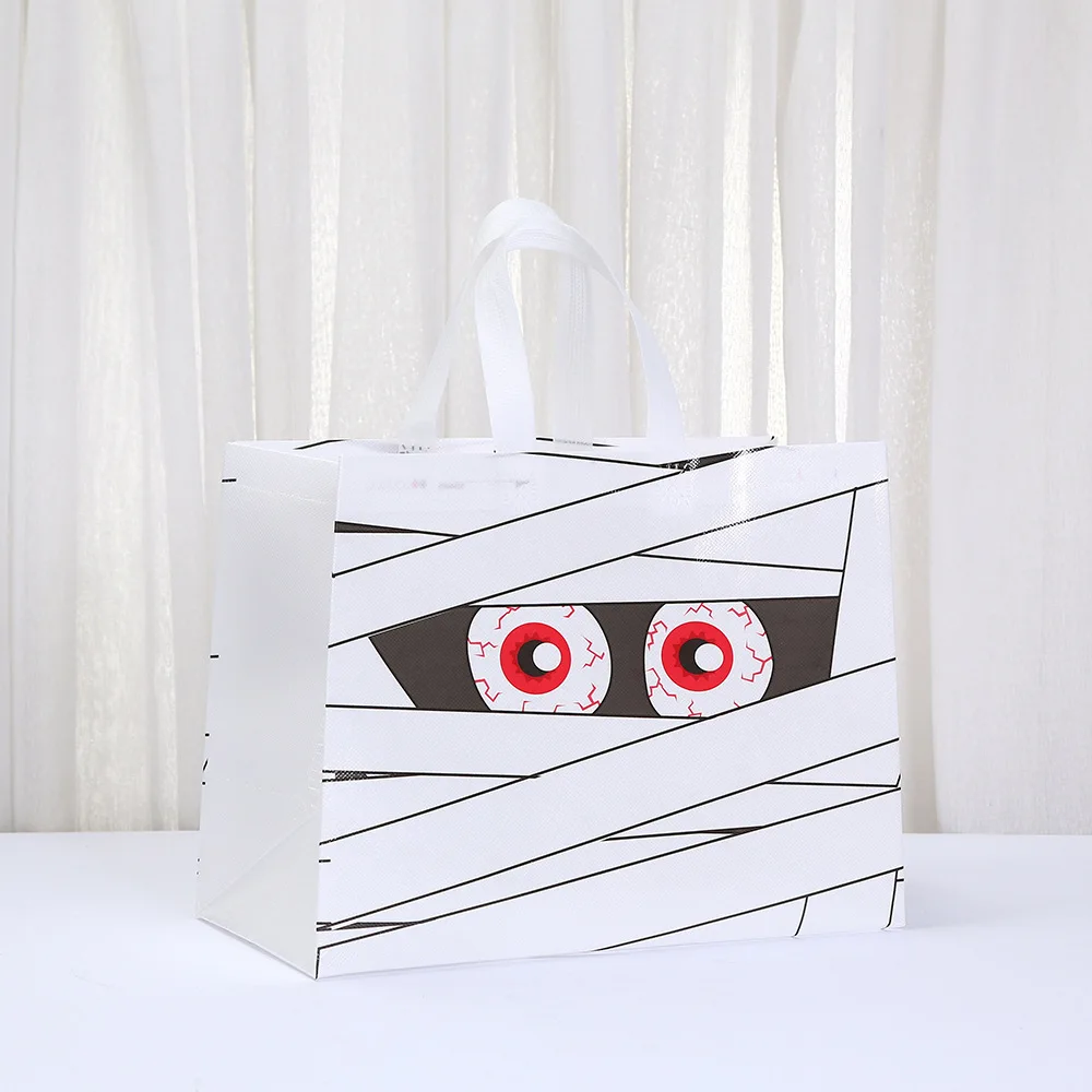 Halloween Monster Non Woven Bags Reusable Trick or Treat Tote Gift Bag for Candy Cookie... - SKU NWB01900 - UGI Packaging