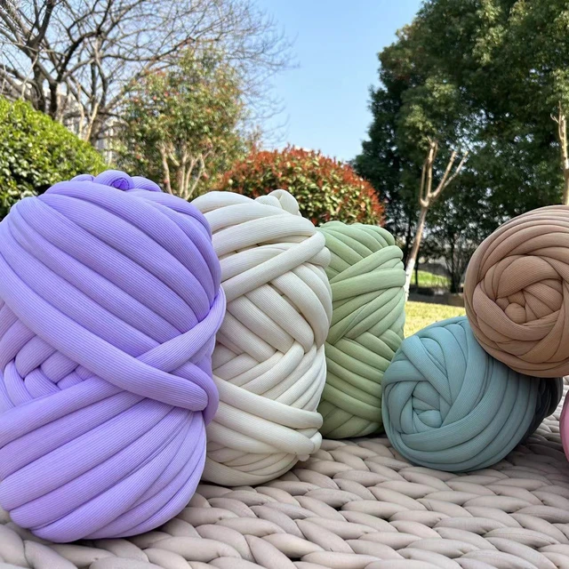 250G Chunky Yarn Bulky Yarn Length 20M Crocheting Soft Jumbo Tubular Yarn  Arm Knitting Yarn for Sweaters Hats Cushion Kids Crafts Cat