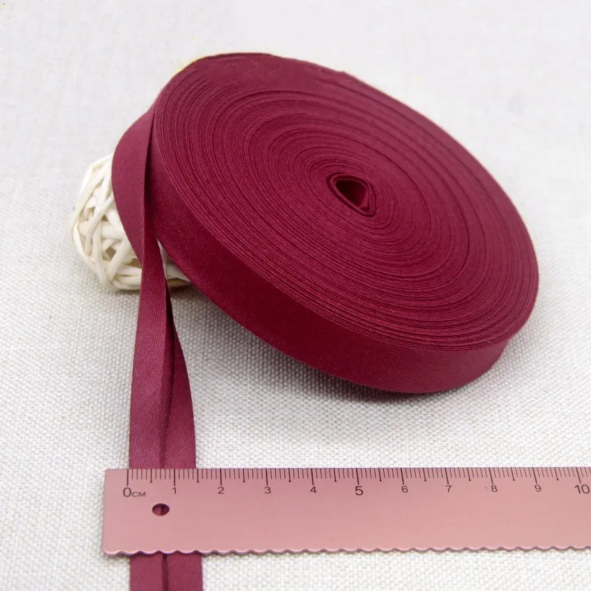 15mm 5/8" Width 10meters Cotton Bias Tape Ironed Single Fold Bias Binding Ribbon For DIY Craft Patchwork Sewing Accessories