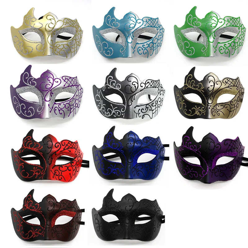 2PCS Paar Masken Sexy Gemalt Maskerade Venedig Feder Blume Party Halbe Gesicht Abdeckung Hochzeit Karneval Leistung Kostüm Prom – Detail 7