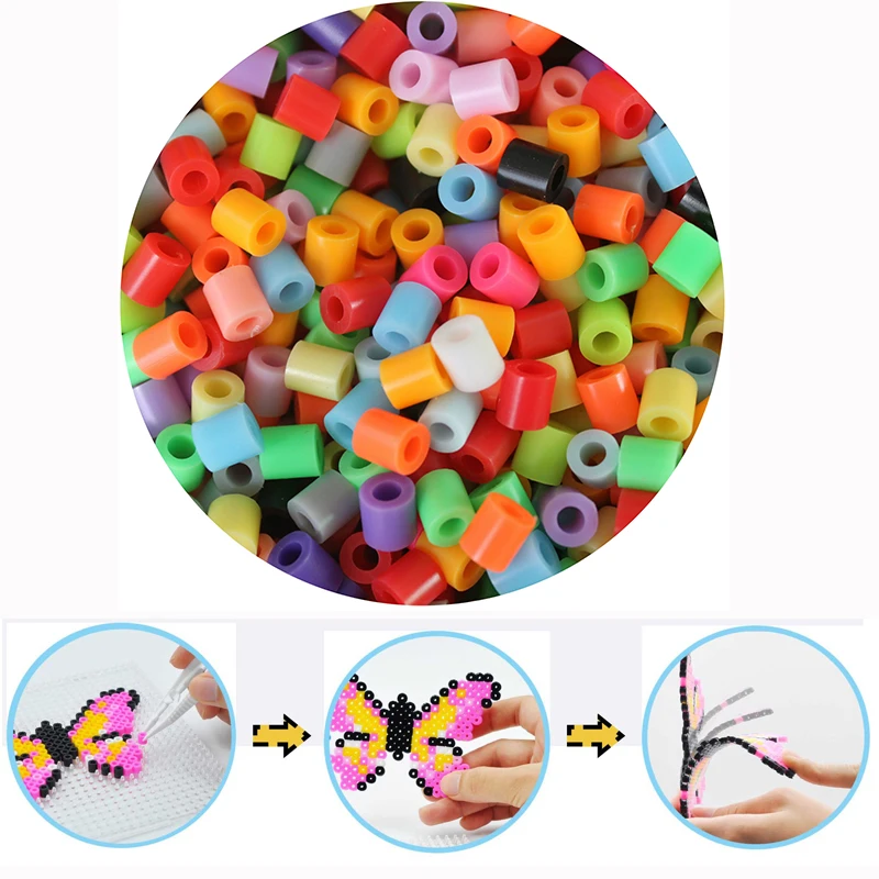 5MM 200G/Bag 3400PCs Pixel Puzzle Iron Beads for kids Hama Beads Diy High Quality Handmade Gift toy Fuse Beads 2