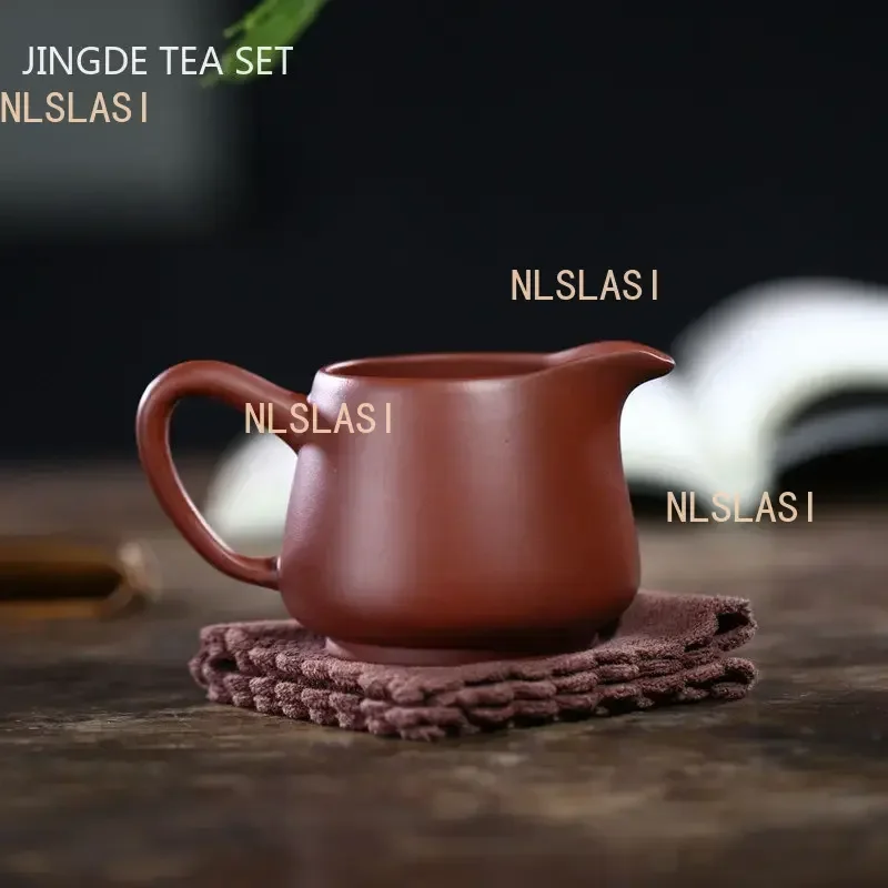180ml Yixing Handmade Purple Clay Fair Cup Raw Ore Dahongpao Tea Separator Chinese Tea Set Accessories Household Zisha Tea Cup