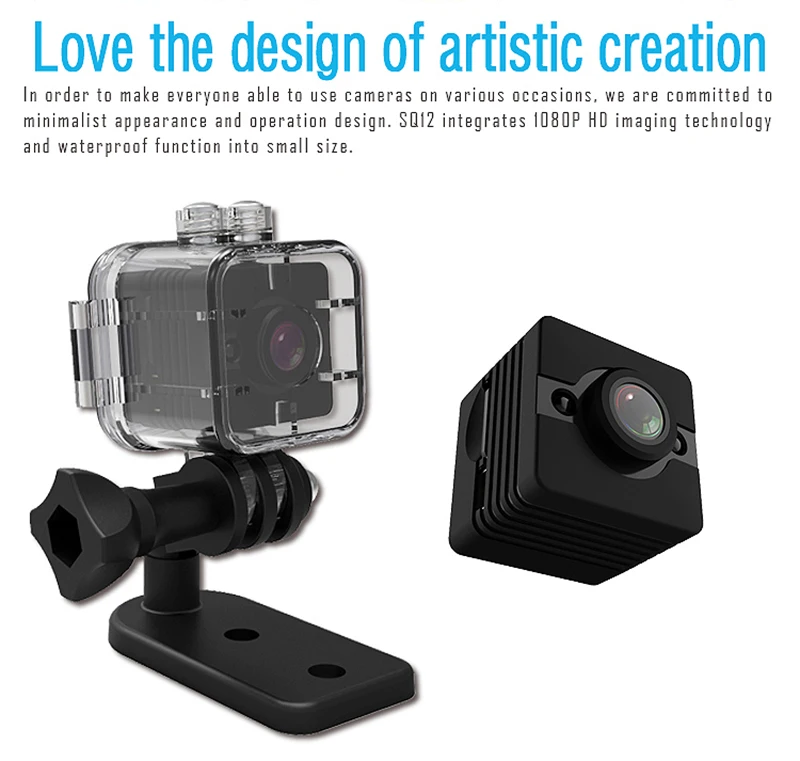 Description Picture 4 of itemSQ12 Mini Camera HD 1080P Waterproof Wide-angle Lens Camcorder Action Micro Camera Case Sport DVR Infrared Night Vision