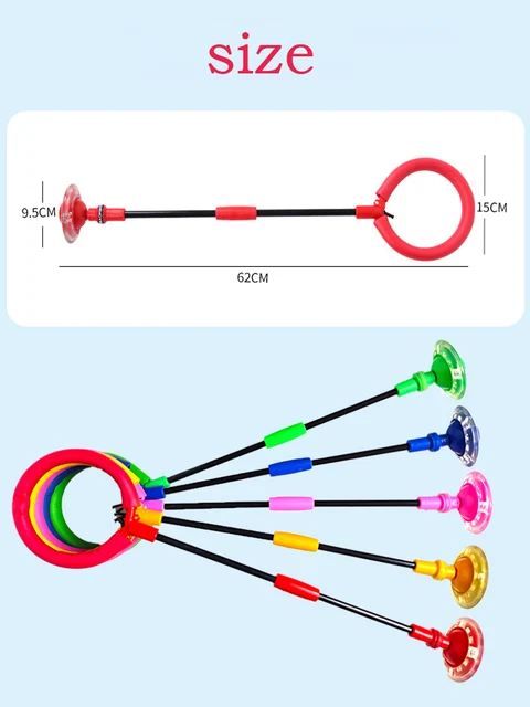 Flash Jumping Rope Ball Kids One Foot Outdoor Fun Sports Children Jumping Force Reaction Training Swing Ball Child-parent Games 5