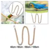 Parrot Rope Parrot Cage Toy Bird Perch Stand Bird Parrot Chewing Toy for Parakeet Conures Cockatiels Budgie Primary Color 4