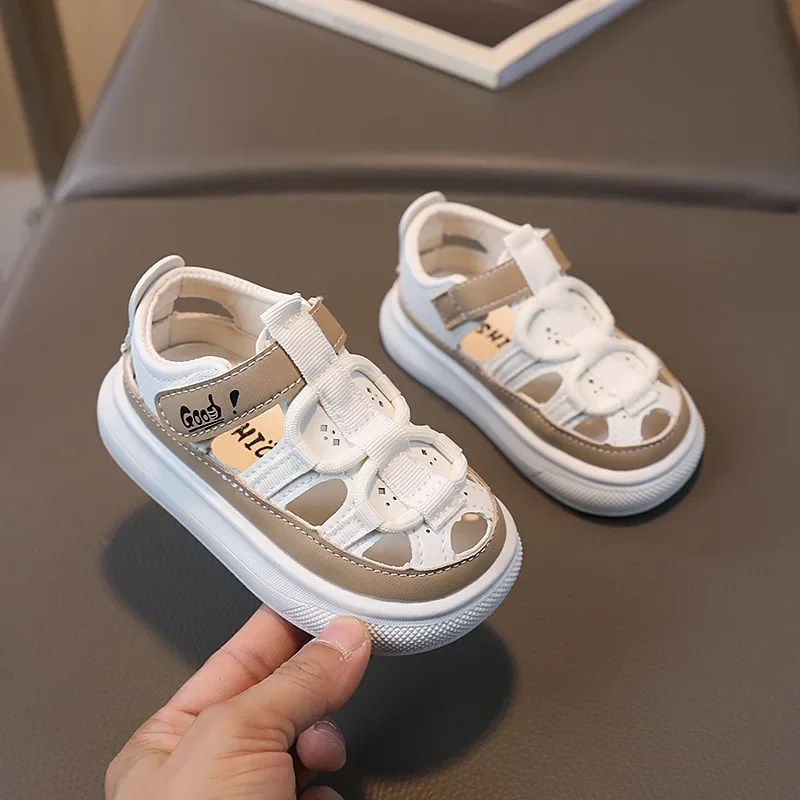2024 Summer Children Shoes Boys Soft Soles Beach Shoes Girl Baby Closed Toe Anti-kick Kids Sandal Summer Platform Sandals H01252 4