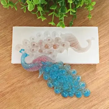 DIY Handmade Creative Shape Peacock Silicone Drop Mold Crystal Jewelry Tool Resin Keychain Mold Accessories Crafts
